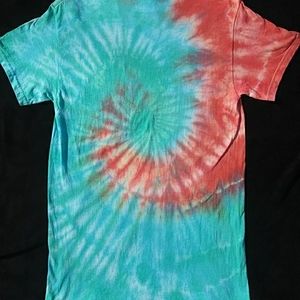 Adult small handmade tie dye t shirt.